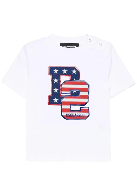 T-shirt unisex bianca in cotone DSQUARED2 | DQ2737/MABIANCO