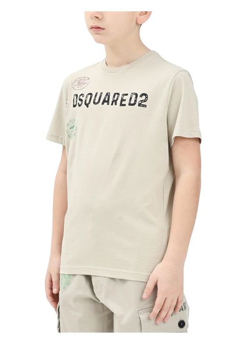 T-shirt unisex sabbia in cotone DSQUARED2 | DQ2753/MASABBIA
