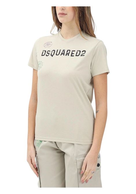 T-shirt unisex sabbia in cotone DSQUARED2 | DQ2753/MASABBIA