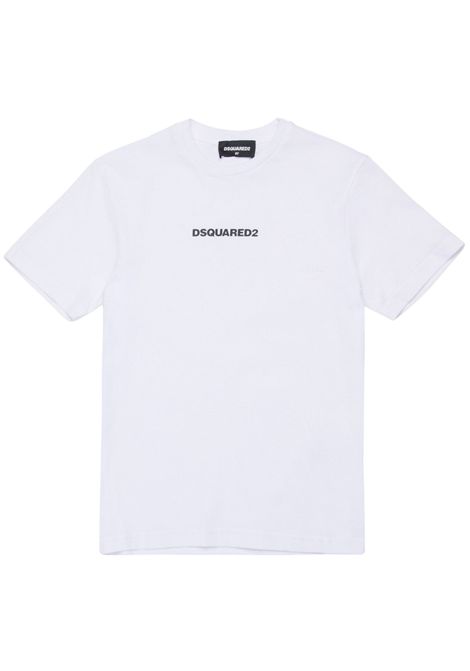 T-shirt bambino bianca in cotone DSQUARED2 | DQ2823/MABIANCO
