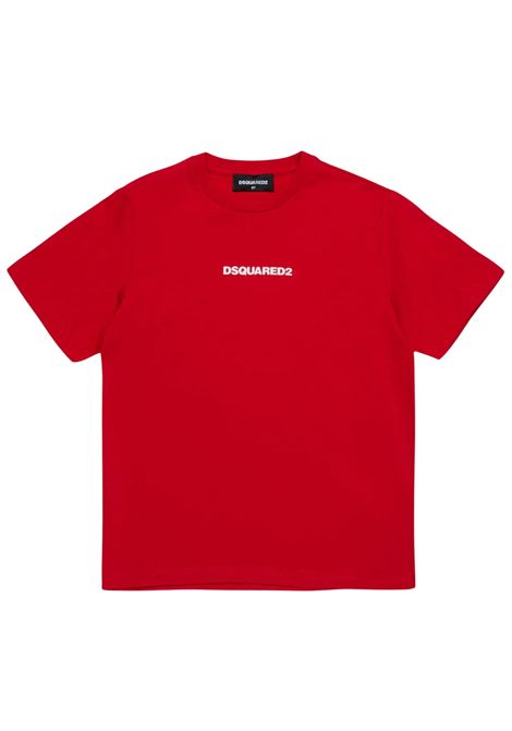 T-shirt bambino rossa in cotone DSQUARED2 | DQ2823/MAROSSO