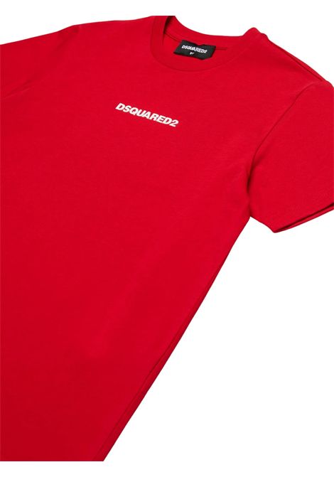 T-shirt bambino rossa in cotone DSQUARED2 | DQ2823/MAROSSO