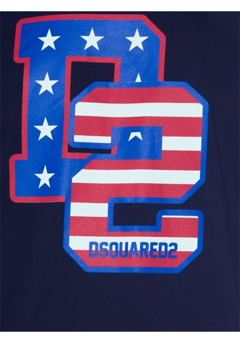 T-shirt neonato blu in cotone DSQUARED2 | DQ2854/MABLU