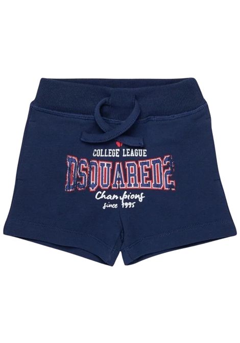 Blue cotton baby Bermuda shorts DSQUARED2 | DQ2870/MABLU