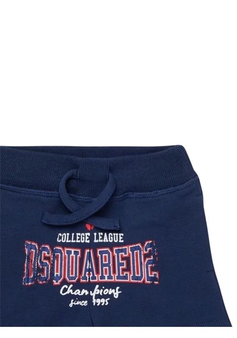 Blue cotton baby Bermuda shorts DSQUARED2 | DQ2870/MABLU