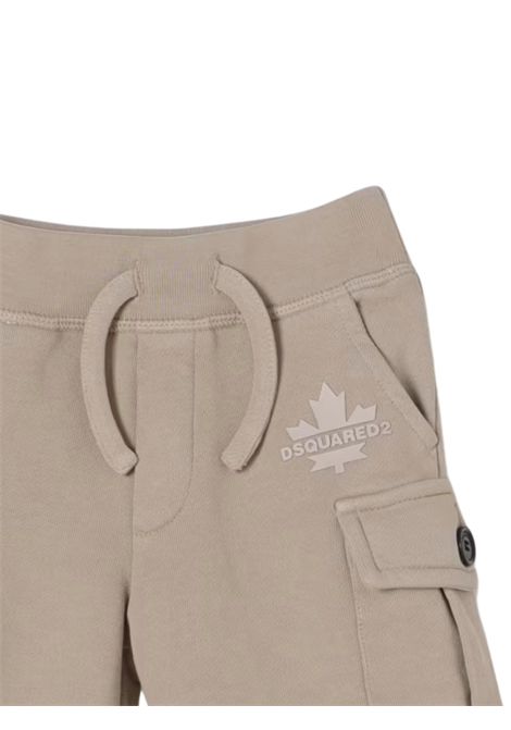Sand-colored baby Bermuda shorts in cotton DSQUARED2 | DQ2872/MASABBIA