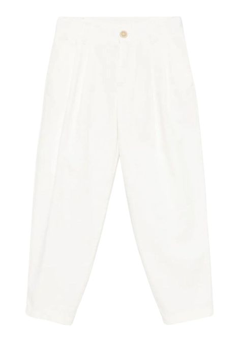 Pantalone bambino in cotone e lino Eleventy Milano | EW6Q10Z/MABIANCO