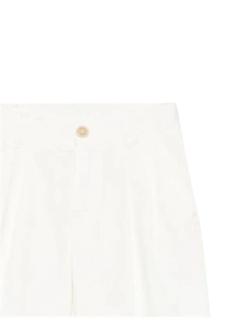 Pantalone bambino in cotone e lino Eleventy Milano | EW6Q10Z/MABIANCO