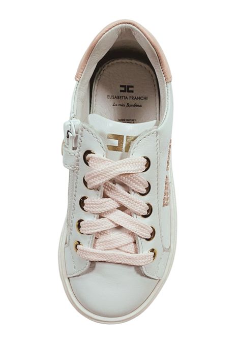 Scarpe bambina bianche in pelle ElISABETTA FRANCHI | E0222/PIABIANCO