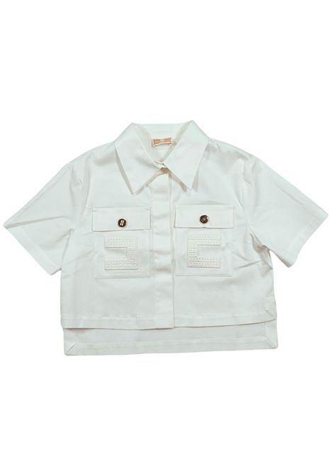 Butter cotton shirt for girls ElISABETTA FRANCHI | EFCA172/SUBURRO