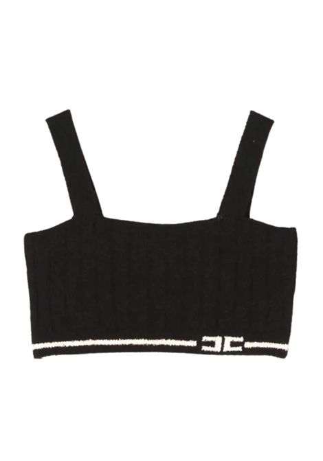 Black cotton top for girls ElISABETTA FRANCHI | EFMA125C/SUNERO