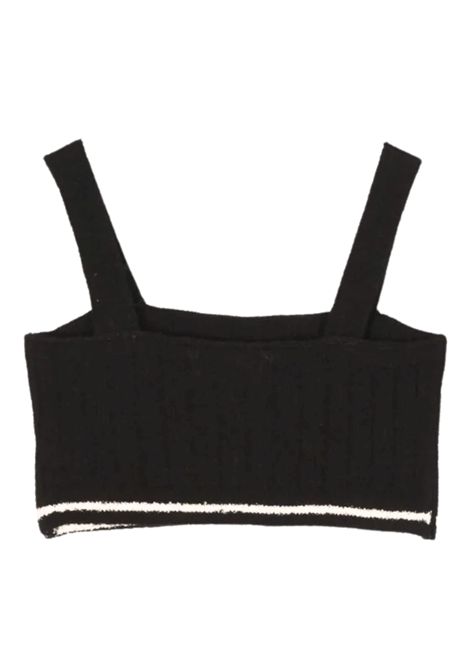 Black cotton top for girls ElISABETTA FRANCHI | EFMA125C/SUNERO