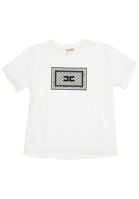 T-shirt bambina panna in cotone ElISABETTA FRANCHI | EFTS1860/SUPANNA