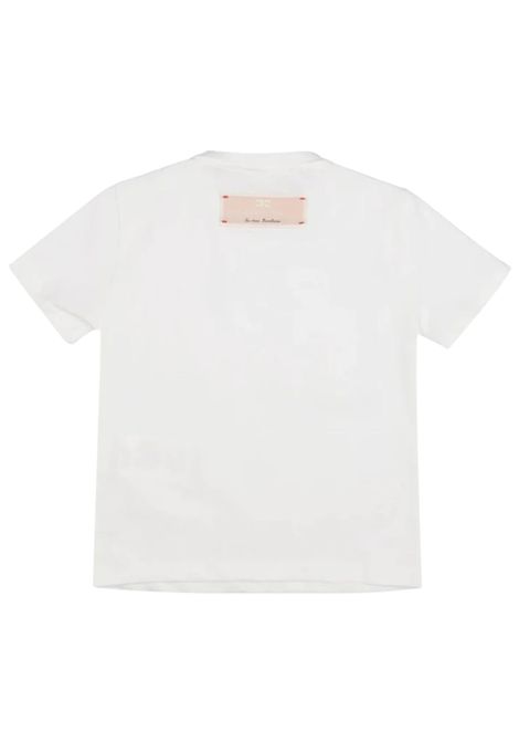 T-shirt bambina panna in cotone ElISABETTA FRANCHI | EFTS2020/SUPANNA