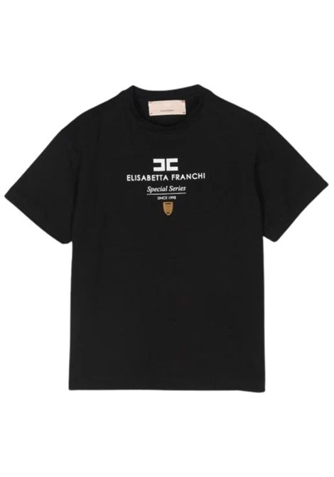 T-shirt bambina nera in cotone ElISABETTA FRANCHI | EFTS216/SUNERO