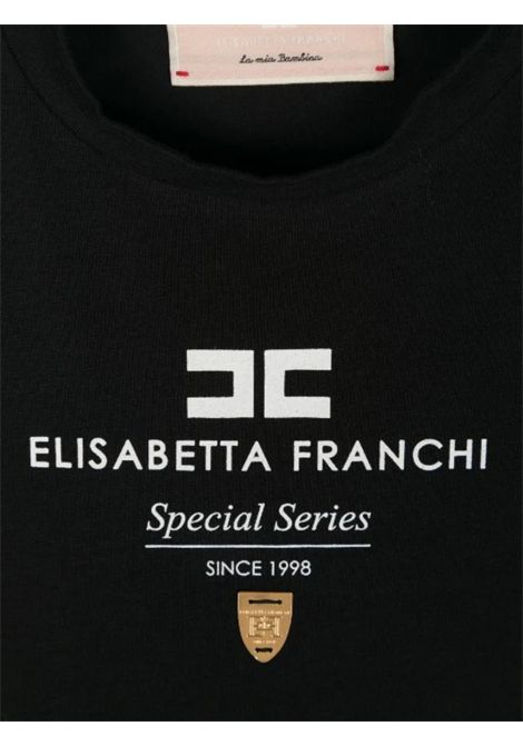 T-shirt bambina nera in cotone ElISABETTA FRANCHI | EFTS216/SUNERO