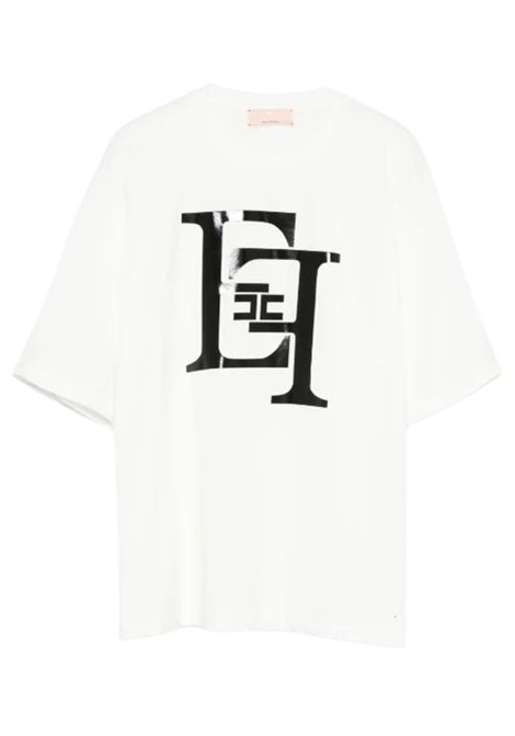 T-shirt bambina panna in cotone ElISABETTA FRANCHI | EFTS2170/SUPANNA