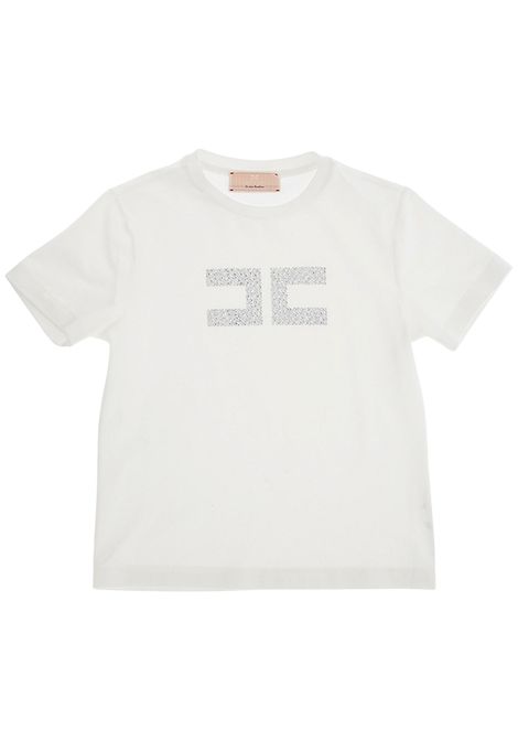 T-shirt bambina panna in cotone ElISABETTA FRANCHI | EFTS2260/SUPANNA