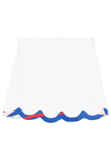 Gonna bambina bianca in viscosa Emilio Pucci | PW7A21/DELBIANCO