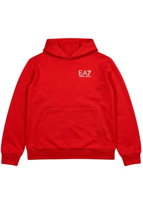 Felpa bambino rossa in cotone EMPORIO ARMANI | 7B000024ROSSO