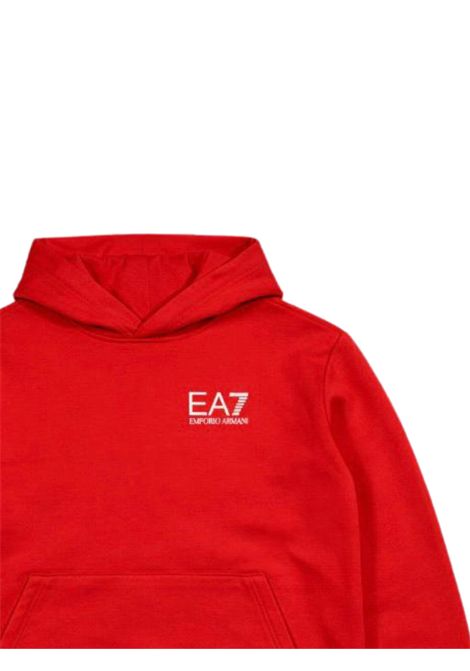 Felpa bambino rossa in cotone EMPORIO ARMANI | 7B000024ROSSO