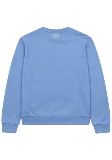 Felpa bambino azzurra in cotone EMPORIO ARMANI | 7B0000257AZZURRO
