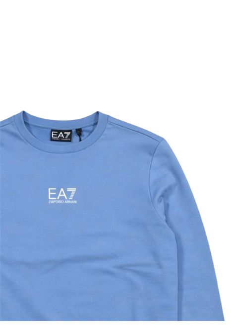 Felpa bambino azzurra in cotone EMPORIO ARMANI | 7B000025AZZURRO