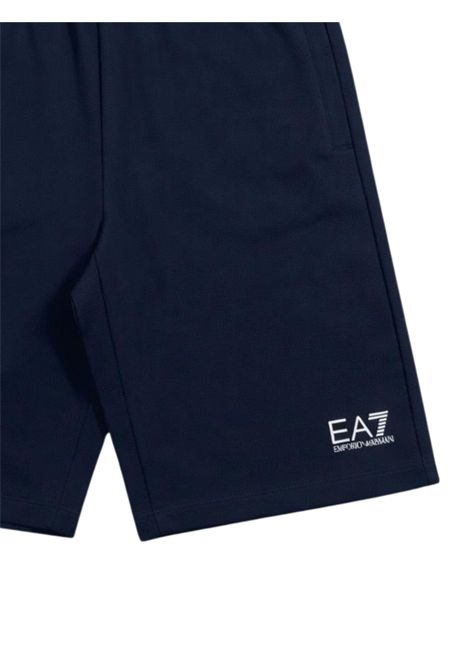 Bermuda bambino blu in cotone EMPORIO ARMANI | 7B000026BLU