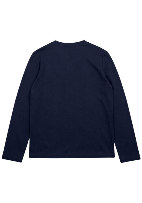 T-shirt bambino blu in cotone EMPORIO ARMANI | 7B00021BLU