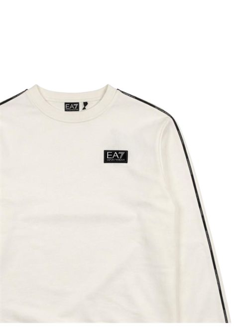 Felpa bambino panna in cotone EMPORIO ARMANI | 7B000252PANNA