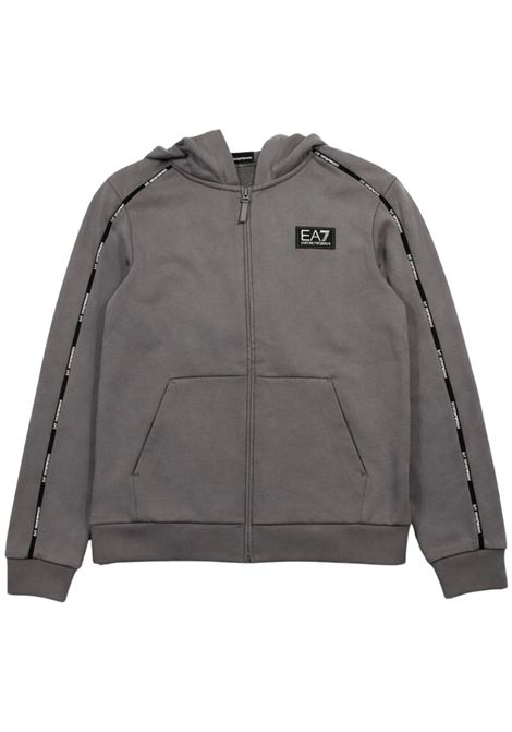 Felpa bambino grigia in cotone EMPORIO ARMANI | 7B000253GRIGIO