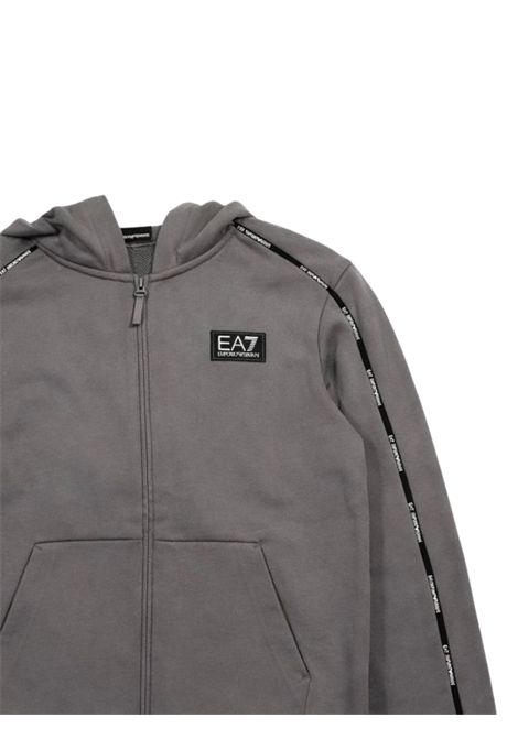 Felpa bambino grigia in cotone EMPORIO ARMANI | 7B000253GRIGIO