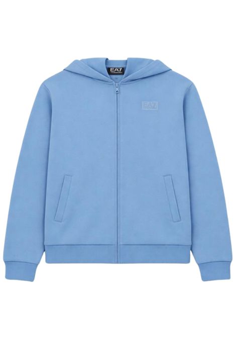Felpa bambino azzurra in cotone EMPORIO ARMANI | 7B000258AZZURRO