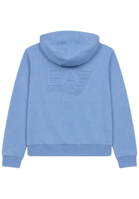 Felpa bambino azzurra in cotone EMPORIO ARMANI | 7B000258AZZURRO