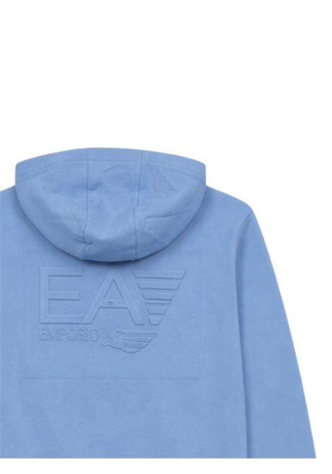 Felpa bambino azzurra in cotone EMPORIO ARMANI | 7B000258AZZURRO