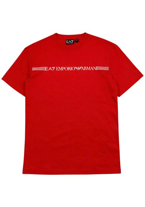 T-shirt bambino rossa in cotone EMPORIO ARMANI | 7B0002622ROSSO