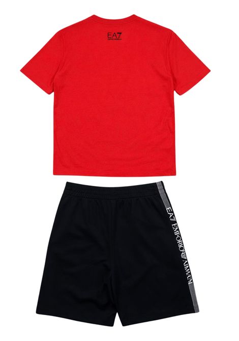 Completo bambino rosso/nero in cotone EMPORIO ARMANI | 7B000267ROSSO/NERO