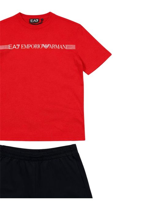 Completo bambino rosso/nero in cotone EMPORIO ARMANI | 7B000267ROSSO/NERO