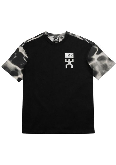 T-shirt bambino nera in cotone EMPORIO ARMANI | 7B000283NERO