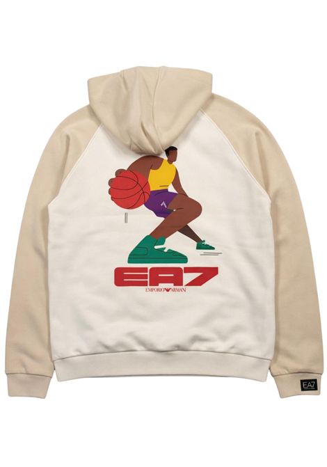 Felpa bambino panna in cotone EMPORIO ARMANI | 7B000288PANNA