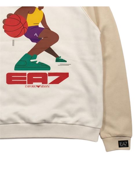 Felpa bambino panna in cotone EMPORIO ARMANI | 7B000288PANNA