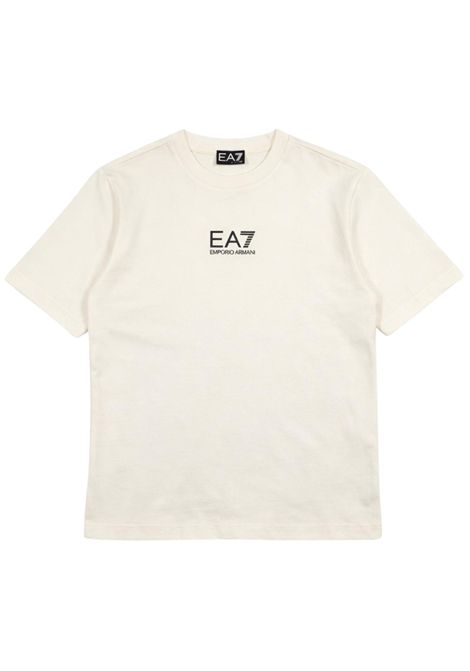 T-shirt bambino panna in cotone EMPORIO ARMANI | 7B000290PANNA