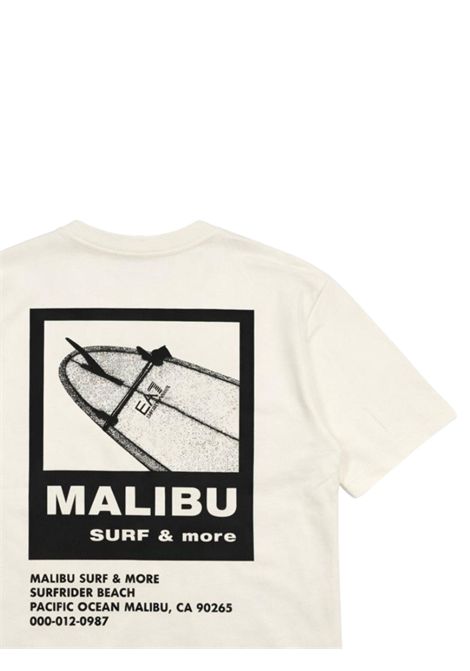 T-shirt bambino panna in cotone EMPORIO ARMANI | 7B000290PANNA