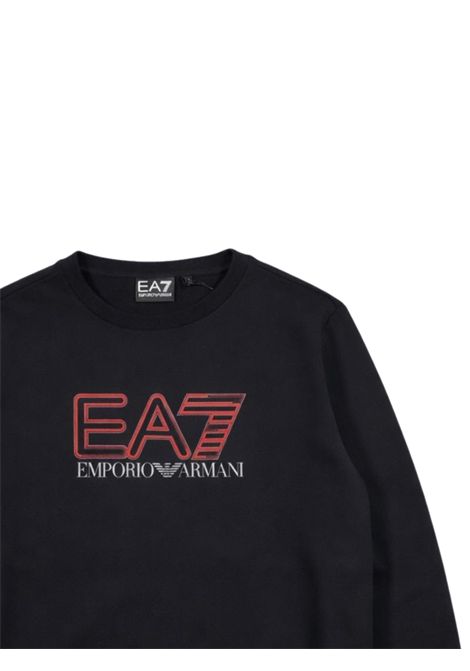 Felpa bambino nera in cotone EMPORIO ARMANI | 7B000296NERO