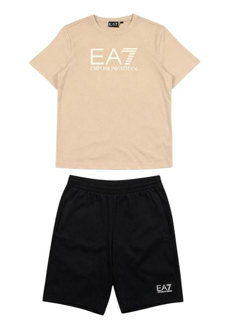 Completo bambino sabbia/nero in cotone EMPORIO ARMANI | 7B000302SABBIA/NERO