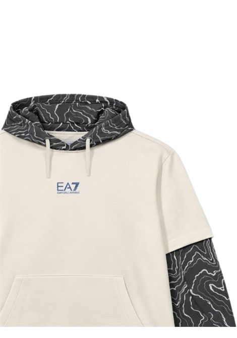 Felpa bambino panna in cotone EMPORIO ARMANI | 7B000304PANNA