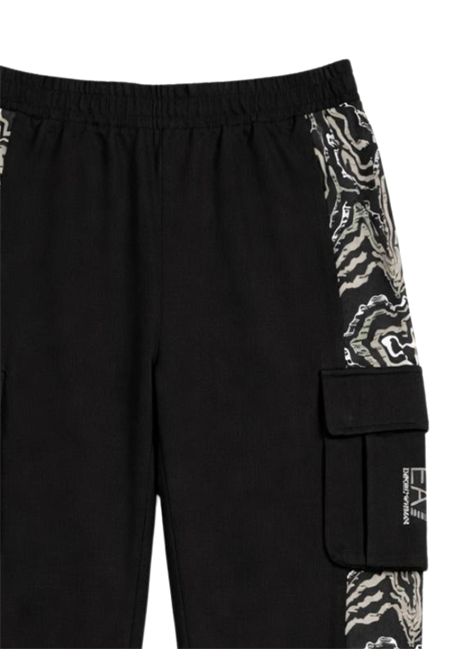 Pantalone bambino nero in cotone EMPORIO ARMANI | 7B000306NERO
