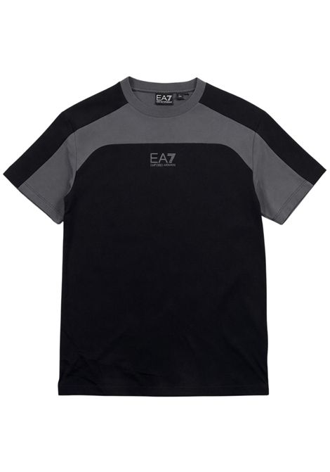 T-shirt bambino nera in cotone EMPORIO ARMANI | 7B0003077NERO