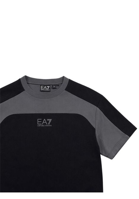 T-shirt bambino nera in cotone EMPORIO ARMANI | 7B0003077NERO