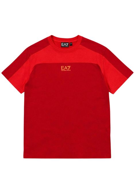 T-shirt bambino rossa in cotone EMPORIO ARMANI | 7B000307ROSSO